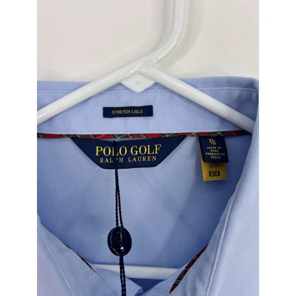 Polo Golf Ralph Lauren Shirt Mens XL Blue Stretch Isle Performance PGA Rules NWT